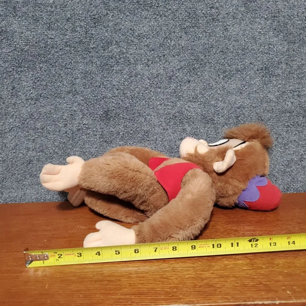 Vintage 90s Disney Aladdin Abu Monkey Plush Stuffed Toy 1992 Mattel Walt Disney